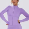 Jachetă cu fermoar Define Luxe în culoarea liliac Jachetă cu fermoar Define Luxe în culoarea liliac