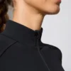 Jachetă cu mâneci lungi și fermoar, negru Jachetă cu mâneci lungi și fermoar, negru