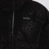 Jachetă de schi impermeabilă, croită scurt, oversized, în model leopard negru Jachetă de schi impermeabilă, croită scurt, oversized, în model leopard negru
