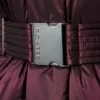 Jachetă de schi impermeabilă, oversized, cu centură, în culoarea burgund Jachetă de schi impermeabilă, oversized, cu centură, în culoarea burgund