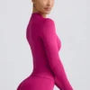 Jachetă Define Luxe cu fermoar, culoare Berry Jachetă Define Luxe cu fermoar, culoare Berry