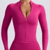 Jachetă Define Luxe cu fermoar, culoare Berry Jachetă Define Luxe cu fermoar, culoare Berry