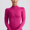 Jachetă Define Luxe cu fermoar, culoare Berry Jachetă Define Luxe cu fermoar, culoare Berry