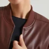 Jachetă din piele artificială Maple, maro Jachetă din piele artificială Maple, maro