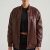 Jachetă din piele artificială Maple, maro Jachetă din piele artificială Maple, maro