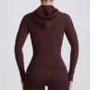Jachetă intermediară cu glugă Soft Active, culoare ciocolată Jachetă intermediară cu glugă Soft Active, culoare ciocolată