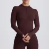 Jachetă intermediară cu glugă Soft Active, culoare ciocolată Jachetă intermediară cu glugă Soft Active, culoare ciocolată