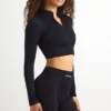 Jachetă scurtă cu fermoar FlexiRib, negru Jachetă scurtă cu fermoar FlexiRib, negru