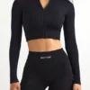 Jachetă scurtă cu fermoar FlexiRib, negru Jachetă scurtă cu fermoar FlexiRib, negru