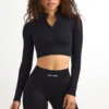 Jachetă scurtă cu fermoar FlexiRib, negru Jachetă scurtă cu fermoar FlexiRib, negru