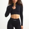 Jachetă scurtă cu fermoar FlexiRib, negru Jachetă scurtă cu fermoar FlexiRib, negru
