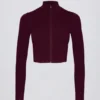 Jachetă scurtă Soft Active cu fermoar, în culoarea Burgundy Jachetă scurtă Soft Active cu fermoar, în culoarea Burgundy