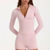 Jachetă Soft Active cu fermoar în culoarea Blush Marl Jachetă Soft Active cu fermoar în culoarea Blush Marl