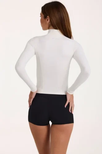 Jachetă Soft Active cu fermoar în culoarea Ivory