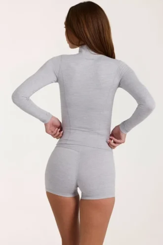 Jachetă Soft Active cu fermoar în gri melanj Jachetă Soft Active cu fermoar în gri melanj