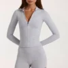 Jachetă Soft Active cu fermoar în gri melanj Jachetă Soft Active cu fermoar în gri melanj