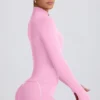 Jachetă Soft Active cu fermoar în roz pal Jachetă Soft Active cu fermoar în roz pal