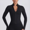 Jachetă Soft Active cu fermoar, negru Jachetă Soft Active cu fermoar, negru