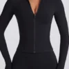 Jachetă Soft Active cu fermoar, negru Jachetă Soft Active cu fermoar, negru