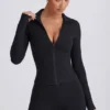 Jachetă Soft Active cu fermoar, negru Jachetă Soft Active cu fermoar, negru