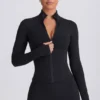 Jachetă Soft Active cu fermoar, negru Jachetă Soft Active cu fermoar, negru
