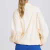 Jachetă sport oversized în alb Jachetă sport oversized în alb