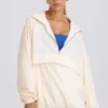 Jachetă sport oversized în alb Jachetă sport oversized în alb
