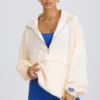 Jachetă sport oversized în alb Jachetă sport oversized în alb
