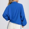 Jachetă sport oversized în albastru cobalt Jachetă sport oversized în albastru cobalt