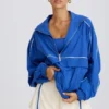 Jachetă sport oversized în albastru cobalt Jachetă sport oversized în albastru cobalt