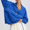 Jachetă sport oversized în albastru cobalt Jachetă sport oversized în albastru cobalt