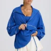 Jachetă sport oversized în albastru cobalt Jachetă sport oversized în albastru cobalt