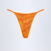 Jalama Slipuri de bikini cu decorațiuni, imprimeu tropical portocaliu Jalama Slipuri de bikini cu decorațiuni, imprimeu tropical portocaliu