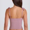 Maieu cu bretele din tricot cu nervuri, de culoare mov Maieu cu bretele din tricot cu nervuri, de culoare mov