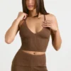 Maieu din tricot gros, culoare Coco