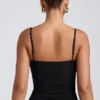 Maieu Esme din TENCEL™ Modal cu volane, negru