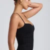 Maieu Esme din TENCEL™ Modal cu volane, negru
