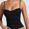 Maieu Esme din TENCEL™ Modal cu volane, negru