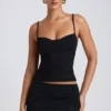 Maieu Esme din TENCEL™ Modal cu volane, negru