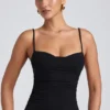 Maieu Esme din TENCEL™ Modal cu volane, negru