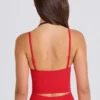 Maieu scurt Soft Active Layered în culoarea roșu căpșună