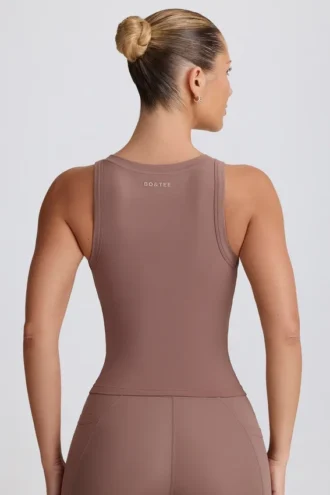Maieu Soft Active cu decolteu în V, culoare Mocha