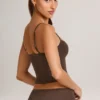 Maiou Ailany cu gât rotund din modal, culoare maro ciocolată Maiou Ailany cu gât rotund din modal, culoare maro ciocolată