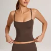 Maiou Ailany cu gât rotund din modal, culoare maro ciocolată Maiou Ailany cu gât rotund din modal, culoare maro ciocolată