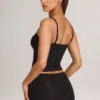 Maiou Ailany din modal cu gât rotund, negru