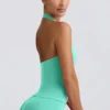 Maiou cu gât în V Define Luxe în culoarea mentă