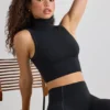 Maiou cu guler înalt Soft Active, negru Maiou cu guler înalt Soft Active, negru