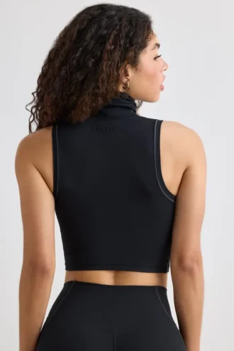 Maiou cu guler înalt Soft Active, negru