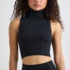Maiou cu guler înalt Soft Active, negru Maiou cu guler înalt Soft Active, negru