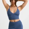 Maiou din tricot gros în albastru închis spălat Maiou din tricot gros în albastru închis spălat